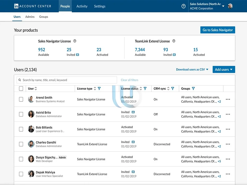 فیلترهای جستجوی LinkedIn Sales Navigator