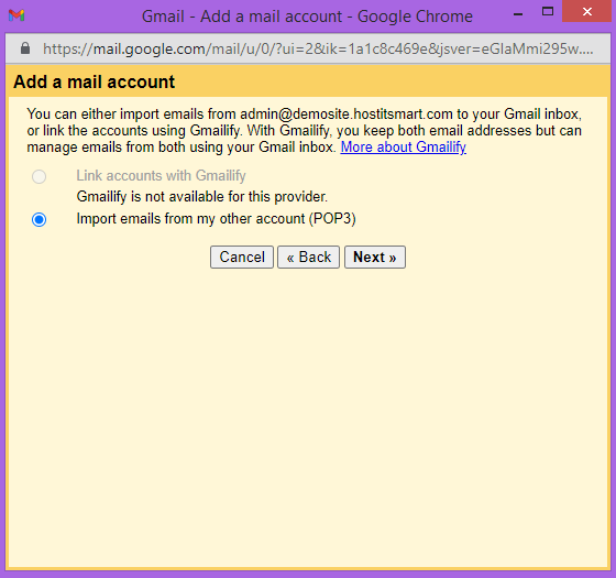 اتصال ایمیل هاست به Gmail - تنظیمات POP3 برای دریافت ایمیل